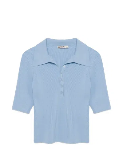 Simkhai Secily Polo Top In Tidepool In Blue