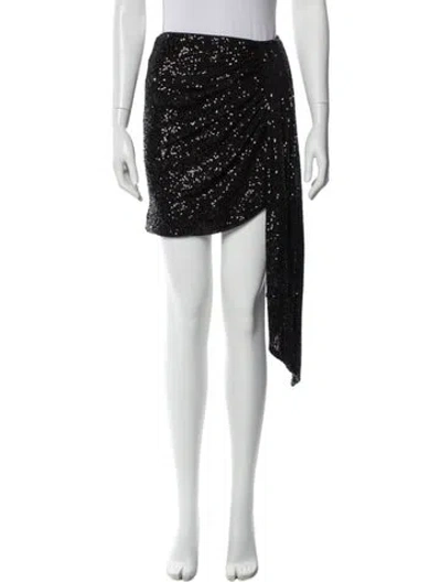 Pre-owned Simkhai Sequin Embellishments Midi Length Skirt In Black