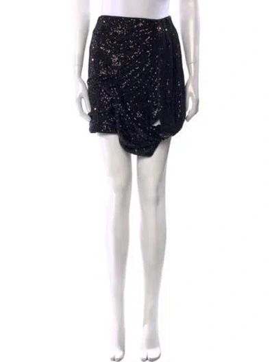 Pre-owned Simkhai Sequin Embellishments Mini Skirt In Black