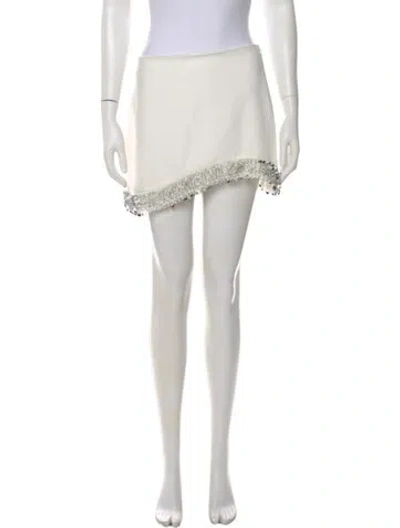 Pre-owned Simkhai Sequin Embellishments Mini Skirt In Neutral