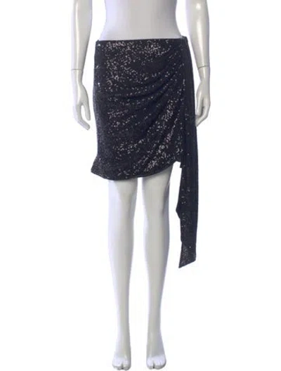Pre-owned Simkhai Sequin Embellishments Mini Skirt W/ Tags In Black