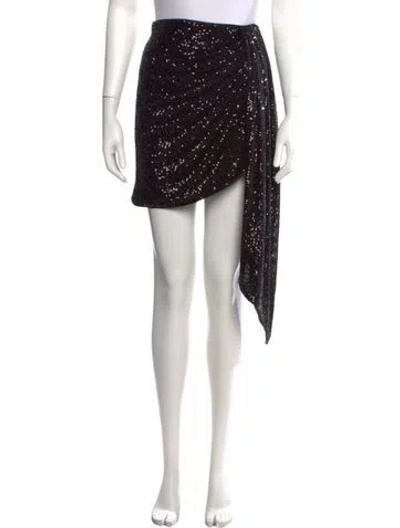 Pre-owned Simkhai Sequin Embellishments Mini Skirt W/ Tags In Black