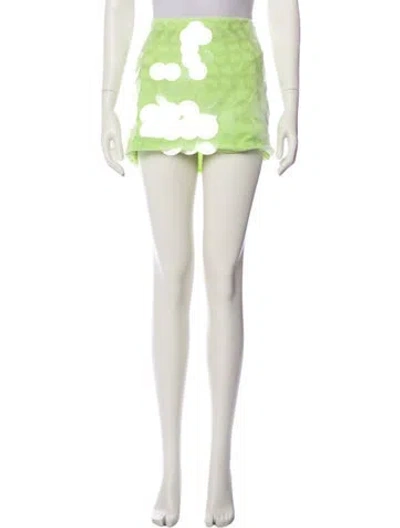 Pre-owned Simkhai Sequin Embellishments Mini Skirt W/ Tags In White