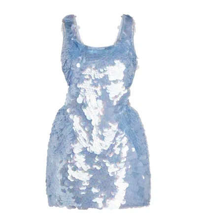 Simkhai Emilie Sequin Mini Dress In Blue