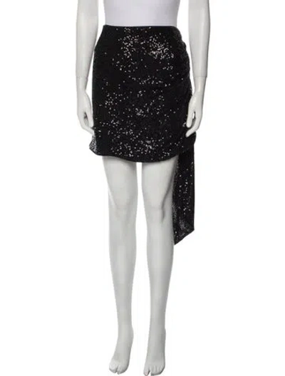 Pre-owned Simkhai Sequin Mini Skirt In Black