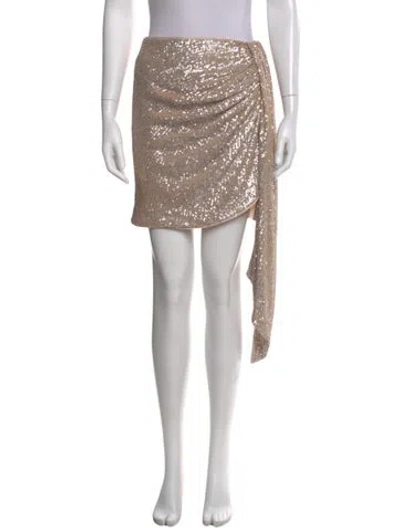 Pre-owned Simkhai Sequin Mini Skirt In Silver
