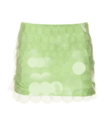 Simkhai Sequined Embroidered Midi Skirt In Green