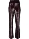 Simkhai Sequinned Flared Trousers In Purple