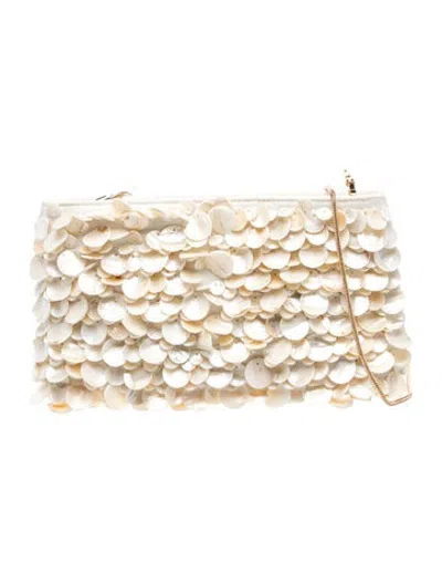 Pre-owned Simkhai Sequins Clutch In Neutrals
