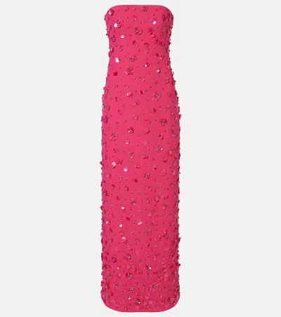 Simkhai Serafina Embellished Bustier Gown In Pink