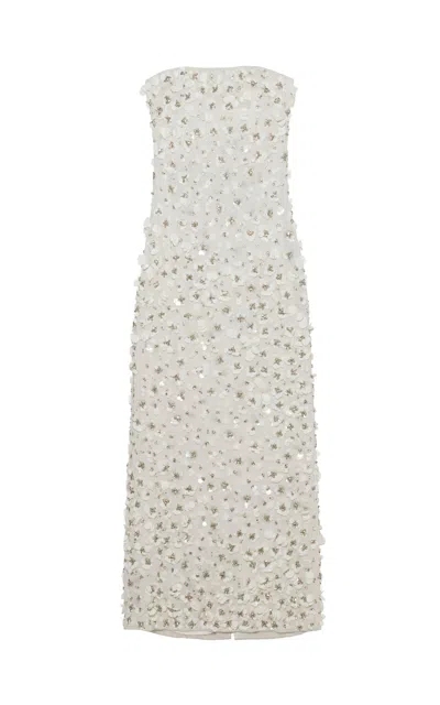 Simkhai Serafina Strapless Embellished Gown In Ivory