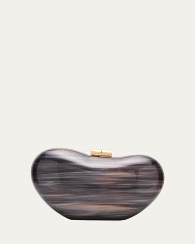 Simkhai Shadow Horn Clutch Bag In Black