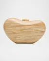 Simkhai Shadow Horn Clutch Bag In Ivory