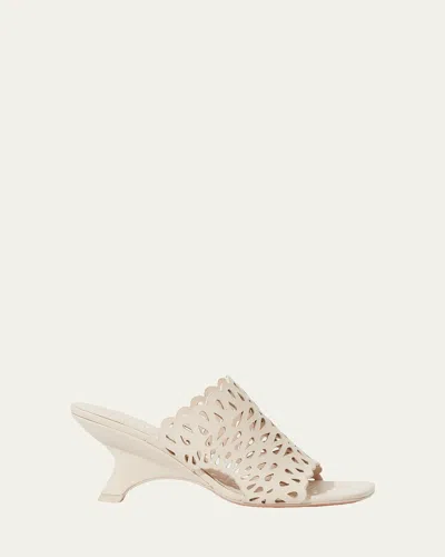SIMKHAI SHADOW LASER-CUT LEATHER MULES