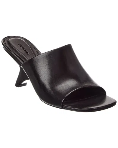 Simkhai Shadow Mule Leather Sandal In Black