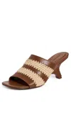 Simkhai Shadow Mule Raffia Sandals Sable In Brown