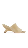 Simkhai Shadow Mule Suede Sandal In Sand