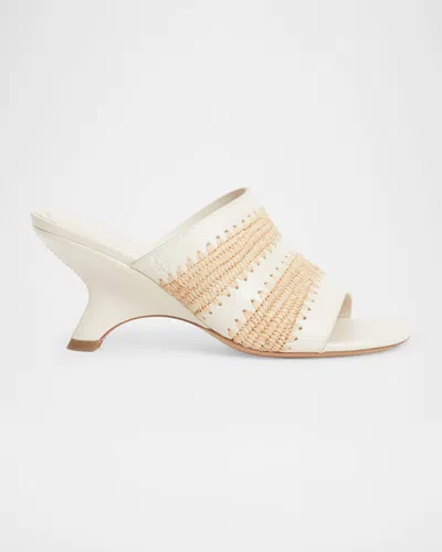 Simkhai Shadow Raffia Mules