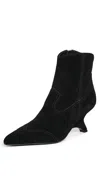 Simkhai Shadow Suede Western Ankle Boots Black In Black