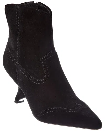 Simkhai Shadow Suede Western Bootie In Black
