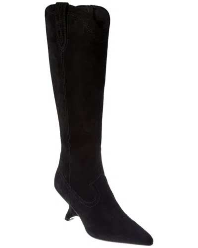 Simkhai Shadow Suede Western Knee-high Boot In Multi