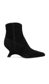 Simkhai Shadow Suede Western Ankle Boots Black In Multi