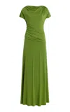 Simkhai Shanelle Draped Jersey Midi Dress