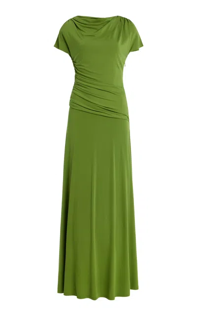Simkhai Shanelle Draped Jersey Midi Dress