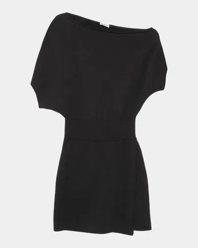 Simkhai Shania Faux-wrap Wool-blend Mini Dress In Multi