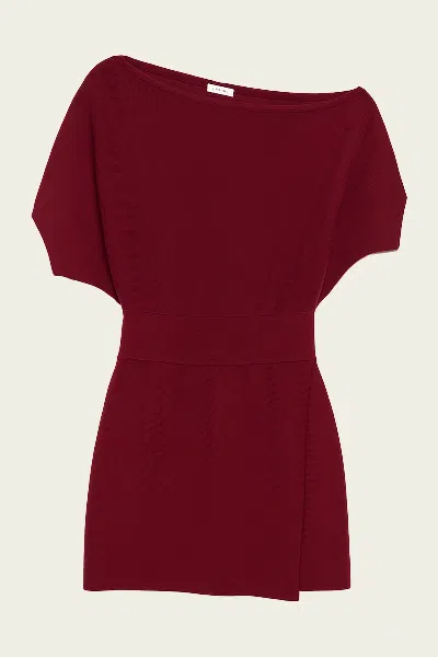 Simkhai Shania Off-shoulder Mini Dress In Cranberry In Red