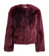 Simkhai Shearling Natasha Jacket In Red