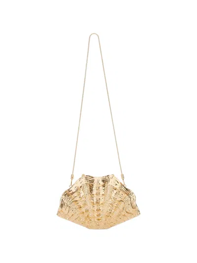 Simkhai Shell Chain Clutch Bag In Gold