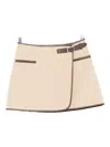 Simkhai Sheridan Buckled Mini Skirt In Neutral