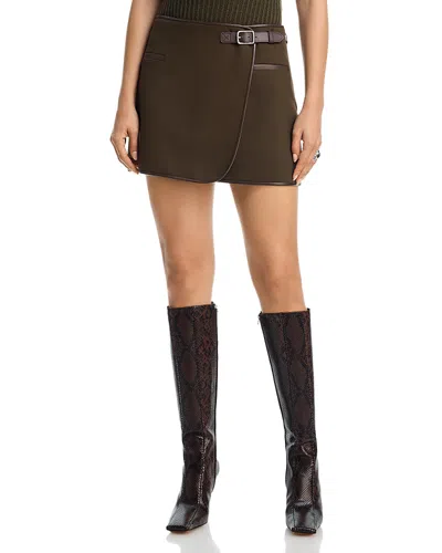 Simkhai Sheridan Mini Skirt In Brown