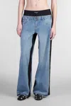 Simkhai Shia Straight Leg Wool-blend Pant In Blue