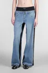 Simkhai Shia Straight Leg Wool-blend Pant In Blue