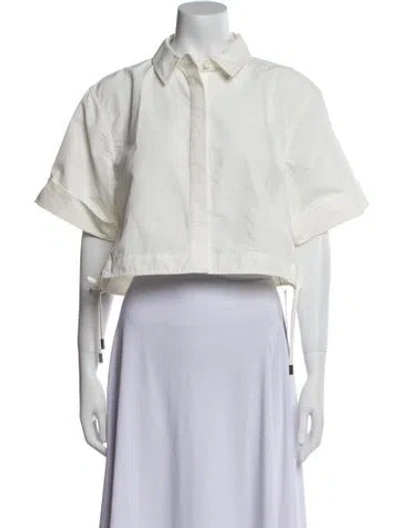 Pre-owned Simkhai Short Sleeve Crop Top In Neutral