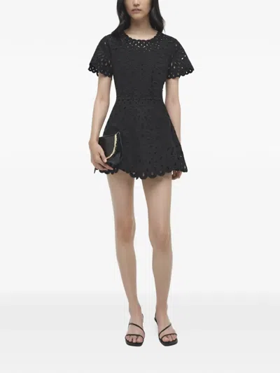 Simkhai Short-sleeve Mini Dress In Black