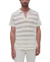 Simkhai Short Sleeve Polo Sweater In Ivory