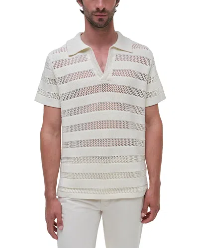 Simkhai Short Sleeve Polo Sweater In Ivory