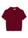 Simkhai Short-sleeve Polo Top In Red