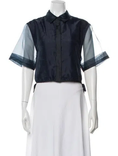 Pre-owned Simkhai Short Sleeve Top W/ Tags In Blue
