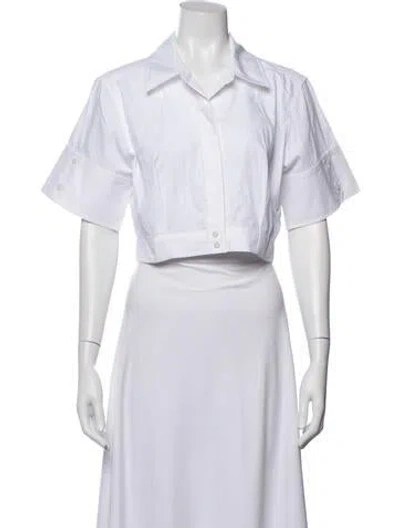 Pre-owned Simkhai Short Sleeve Top W/ Tags In White