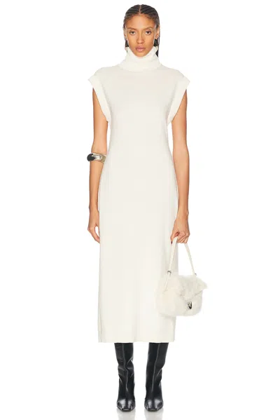 Simkhai Short Sleeve Turtleneck Dress In Ivory