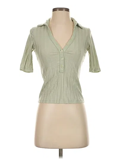 Pre-owned Simkhai Short Sleeve Turtleneck In Green