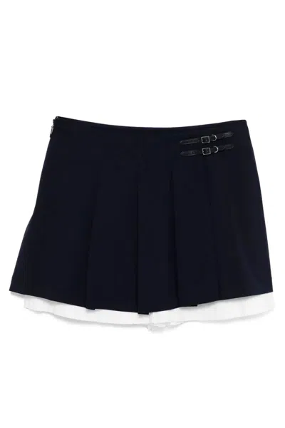 Simkhai Suzie Pleated Skort In Black