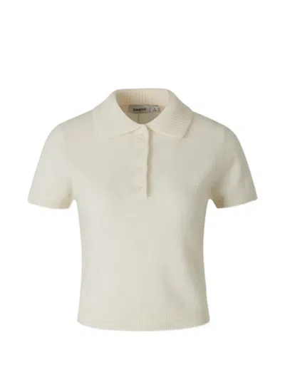 Simkhai Short-sleeve Polo Shirt In Gold