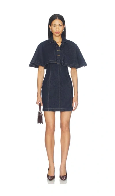 Simkhai Shreya Mini Cape Dress In Blue