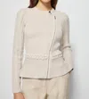 Simkhai Signature Andi Peplum Jacket In Stone In White
