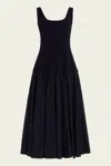 Simkhai Silas Drop-waist Knit-combo Midi Dress